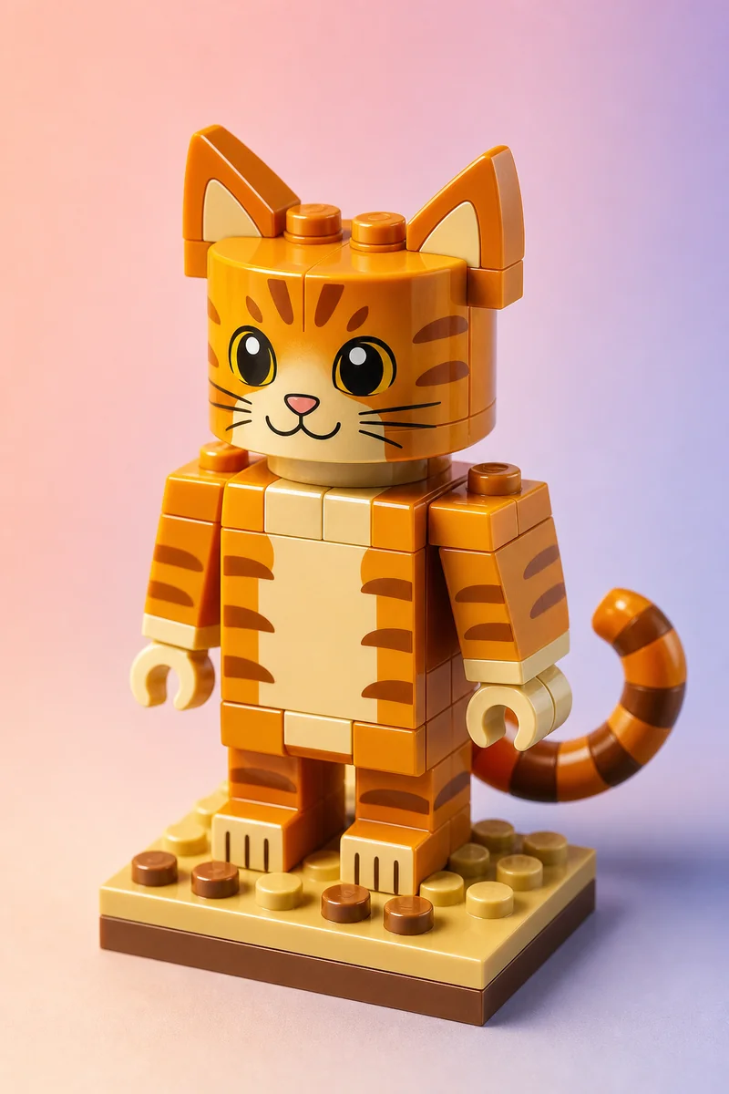 Brick Buddy AI pet portrait — sample render