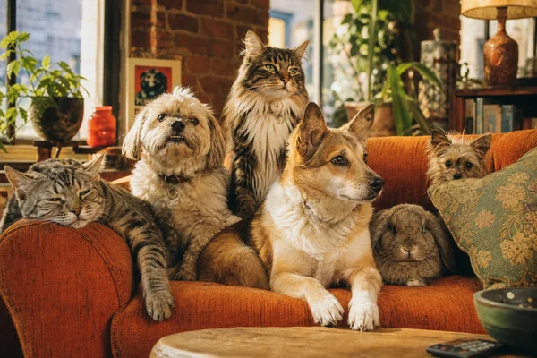 Sitcom Couch AI pet portrait — sample render