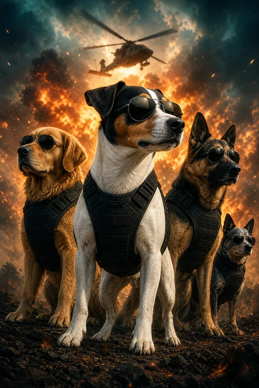 Hero Squad AI pet portrait — sample render