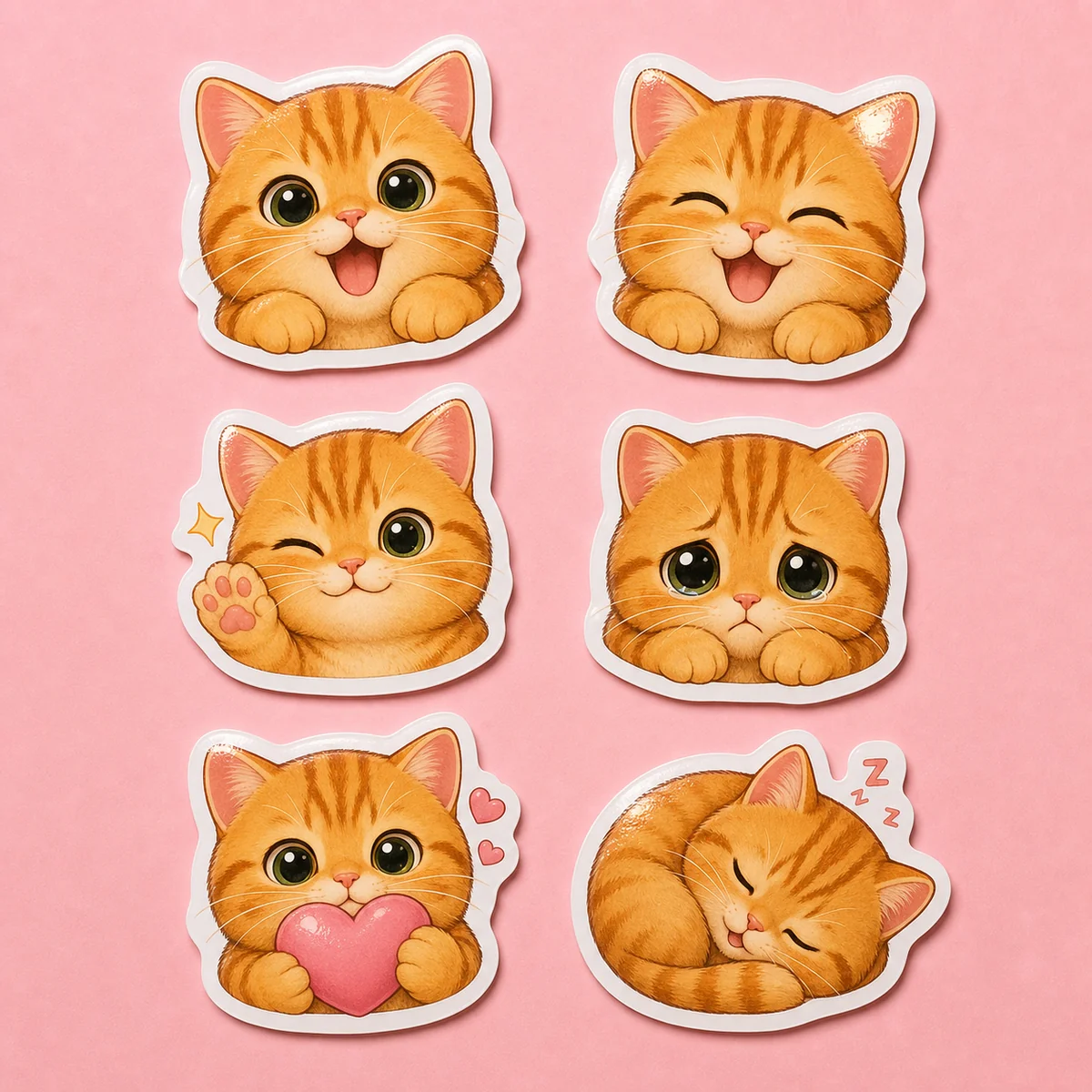 Sticker Pack AI pet portrait — sample render